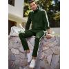 imageJMIERR Mens Track Suits 2 Piece Full Zip Sports Outfits Set Sweatshirt and Joggers SweatpantsGreen