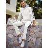 imageJMIERR Mens Track Suits 2 Piece Full Zip Sports Outfits Set Sweatshirt and Joggers SweatpantsWhite
