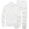 imageJMIERR Mens Track Suits 2 Piece Full Zip Sports Outfits Set Sweatshirt and Joggers SweatpantsWhite