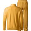 imageJMIERR Mens Track Suits 2 Piece Full Zip Sports Outfits Set Sweatshirt and Joggers SweatpantsYellow