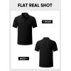 imageJMIERR Mens Waffle Polo Shirts Summer Casual Short Sleeve TShirt Button Up Solid Color Henley ShirtsBlack