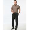 imageJMIERR Mens Waffle Polo Shirts Summer Casual Short Sleeve TShirt Button Up Solid Color Henley ShirtsBrown