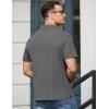 imageJMIERR Mens Waffle Polo Shirts Summer Casual Short Sleeve TShirt Button Up Solid Color Henley ShirtsDark Grey