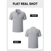 imageJMIERR Mens Waffle Polo Shirts Summer Casual Short Sleeve TShirt Button Up Solid Color Henley ShirtsGrey