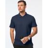 imageJMIERR Mens Waffle Polo Shirts Summer Casual Short Sleeve TShirt Button Up Solid Color Henley ShirtsNavy Blue