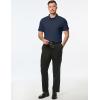 imageJMIERR Mens Waffle Polo Shirts Summer Casual Short Sleeve TShirt Button Up Solid Color Henley ShirtsNavy Blue
