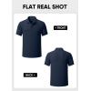imageJMIERR Mens Waffle Polo Shirts Summer Casual Short Sleeve TShirt Button Up Solid Color Henley ShirtsNavy Blue
