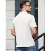 imageJMIERR Mens Waffle Polo Shirts Summer Casual Short Sleeve TShirt Button Up Solid Color Henley ShirtsWhite