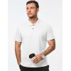 imageJMIERR Mens Waffle Polo Shirts Summer Casual Short Sleeve TShirt Button Up Solid Color Henley ShirtsWhite