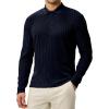 imageJMIERR Mens Casual Polo Shirt Summer Short Sleeve Vacation Button Beach Knit Stretchy Golf ShirtsLong Sleeve  Blue
