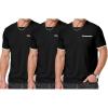 imageJMIERR Mens TShirt Cotton Crewneck Basic Tee Casual Short Sleeve Shirts Active Quick Dry 3 Pack Tops with PocketBlackBlackBlack