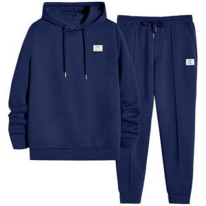 imageJMIERR Mens 2 Piece Outfits Hoodie Sweatshirt Tracksuit ampamp Joggers Sweatpants Sweatsuit SetC Blue