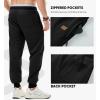 imageJMIERR Mens Tapered Sweatpants with Zip Pockets Drawstring Waist for Athletic Joggers Track Pants Gym Running WorkoutBlack