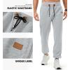 imageJMIERR Mens Tapered Sweatpants with Zip Pockets Drawstring Waist for Athletic Joggers Track Pants Gym Running WorkoutLight Grey