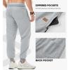 imageJMIERR Mens Tapered Sweatpants with Zip Pockets Drawstring Waist for Athletic Joggers Track Pants Gym Running WorkoutLight Grey