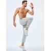 imageJMIERR Mens Tapered Sweatpants with Zip Pockets Drawstring Waist for Athletic Joggers Track Pants Gym Running WorkoutLight Grey