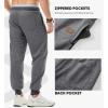imageJMIERR Mens Tapered Sweatpants with Zip Pockets Drawstring Waist for Athletic Joggers Track Pants Gym Running WorkoutMedium Grey