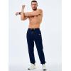 imageJMIERR Mens Tapered Sweatpants with Zip Pockets Drawstring Waist for Athletic Joggers Track Pants Gym Running WorkoutNavy Blue