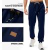 imageJMIERR Mens Tapered Sweatpants with Zip Pockets Drawstring Waist for Athletic Joggers Track Pants Gym Running WorkoutNavy Blue
