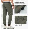 imageJMIERR Mens Tapered Sweatpants with Zip Pockets Drawstring Waist for Athletic Joggers Track Pants Gym Running WorkoutSeagrass