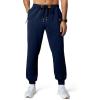 imageJMIERR Mens Tapered Sweatpants with Zip Pockets Drawstring Waist for Athletic Joggers Track Pants Gym Running WorkoutNavy Blue