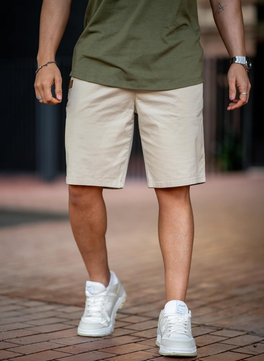 imageJMIERR Mens Casual Shorts  Cotton Drawstring Summer Beach Stretch Twill Chino Golf ShortsZ 2 Pack  Black  Light Grey