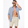 imageJMIERR Mens Casual 7quot Shorts Cotton Elastic Waist Drawstring Summer Texture Stretch Beach Shorts with PocketsApricot