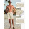imageJMIERR Mens Casual 7quot Shorts Cotton Elastic Waist Drawstring Summer Texture Stretch Beach Shorts with PocketsApricot
