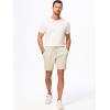imageJMIERR Mens Casual 7quot Shorts Cotton Elastic Waist Drawstring Summer Texture Stretch Beach Shorts with PocketsApricot