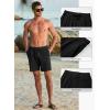 imageJMIERR Mens Casual 7quot Shorts Cotton Elastic Waist Drawstring Summer Texture Stretch Beach Shorts with PocketsBlack