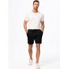 imageJMIERR Mens Casual 7quot Shorts Cotton Elastic Waist Drawstring Summer Texture Stretch Beach Shorts with PocketsBlack
