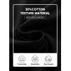 imageJMIERR Mens Casual 7quot Shorts Cotton Elastic Waist Drawstring Summer Texture Stretch Beach Shorts with PocketsBlack