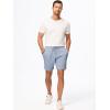 imageJMIERR Mens Casual 7quot Shorts Cotton Elastic Waist Drawstring Summer Texture Stretch Beach Shorts with PocketsDusk Blue