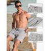 imageJMIERR Mens Casual 7quot Shorts Cotton Elastic Waist Drawstring Summer Texture Stretch Beach Shorts with PocketsGrey