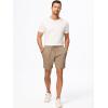 imageJMIERR Mens Casual 7quot Shorts Cotton Elastic Waist Drawstring Summer Texture Stretch Beach Shorts with PocketsKhaki