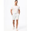 imageJMIERR Mens Casual 7quot Shorts Cotton Elastic Waist Drawstring Summer Texture Stretch Beach Shorts with PocketsWhite