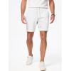 imageJMIERR Mens Casual 7quot Shorts Cotton Elastic Waist Drawstring Summer Texture Stretch Beach Shorts with PocketsWhite