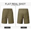 imageJMIERR Mens Casual 8quot Cotton Linen Shorts  Button Waist Summer Beach Shorts with PocketsGreen