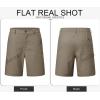 imageJMIERR Mens Casual 8quot Cotton Linen Shorts  Button Waist Summer Beach Shorts with PocketsLight Green