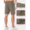 imageJMIERR Mens Casual 8quot Cotton Linen Shorts  Button Waist Summer Beach Shorts with PocketsLight Green