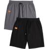 imageJMIERR Mens Casual Shorts  Cotton Drawstring Summer Beach Stretch Twill Chino Golf ShortsZ 2 Pack  Black  Dark Grey