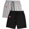 imageJMIERR Mens Casual Shorts  Cotton Drawstring Summer Beach Stretch Twill Chino Golf ShortsZ 2 Pack  Black  Light Grey