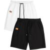 imageJMIERR Mens Casual Shorts  Cotton Drawstring Summer Beach Stretch Twill Chino Golf ShortsZ 2 Pack  Black  White