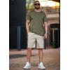 imageJMIERR Mens Casual Shorts  Cotton Drawstring Summer Beach Stretch Twill Chino Golf ShortsZ 2 Pack  Dark Grey  Light Grey
