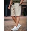imageJMIERR Mens Casual Shorts  Cotton Drawstring Summer Beach Stretch Twill Chino Golf ShortsZ 2 Pack  Dark Grey  Light Grey