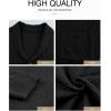 imageJMIERR Mens Casual Wool Blend Long Sleeve Shawl Collar Buttons Down Cable Knit Cardigan Sweater1 Black