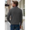 imageJMIERR Mens Casual Wool Blend Long Sleeve Shawl Collar Buttons Down Cable Knit Cardigan Sweater2 Dark Grey