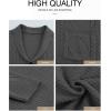 imageJMIERR Mens Casual Wool Blend Long Sleeve Shawl Collar Buttons Down Cable Knit Cardigan Sweater2 Dark Grey