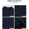 imageJMIERR Mens Casual Wool Blend Long Sleeve Shawl Collar Buttons Down Cable Knit Cardigan Sweater3 Blue