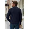 imageJMIERR Mens Casual Wool Blend Long Sleeve Shawl Collar Buttons Down Cable Knit Cardigan Sweater3 Blue